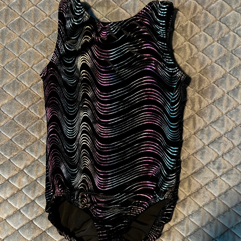 Motionwear Black Mullti Colored Leotard